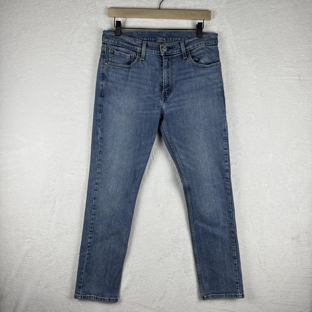 Levis 511‎ Jeans Mens 32x32 Blue Denim Slim Fit Medium Wash Tapered Leg Zip Fly